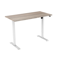 123inkt Elektrische zit-sta bureau wit frame Robson blad 140 x 80 cm (1 motor)  302649