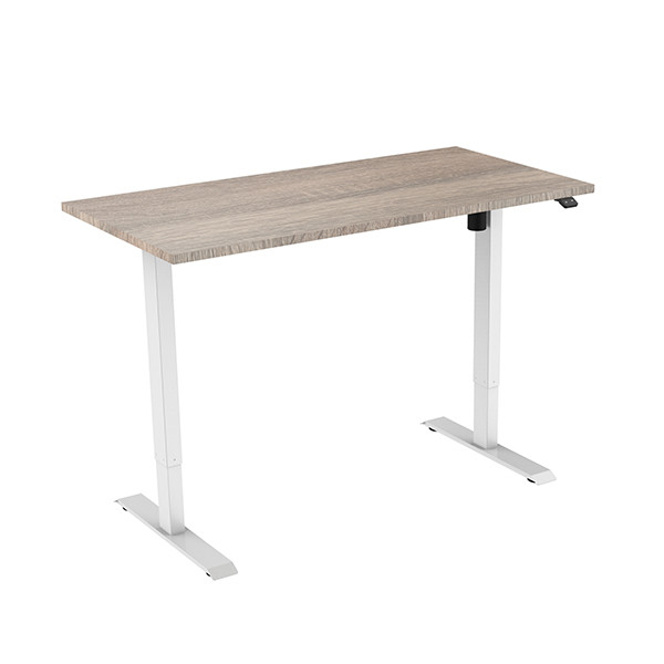 123inkt Elektrische zit-sta bureau wit frame Robson blad 160 x 80 cm (1 motor)  302657 - 1