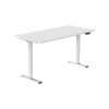 123inkt Elektrische zit-sta bureau wit frame Wit blad 140 x 80 cm (2 motoren)  302614 - 2