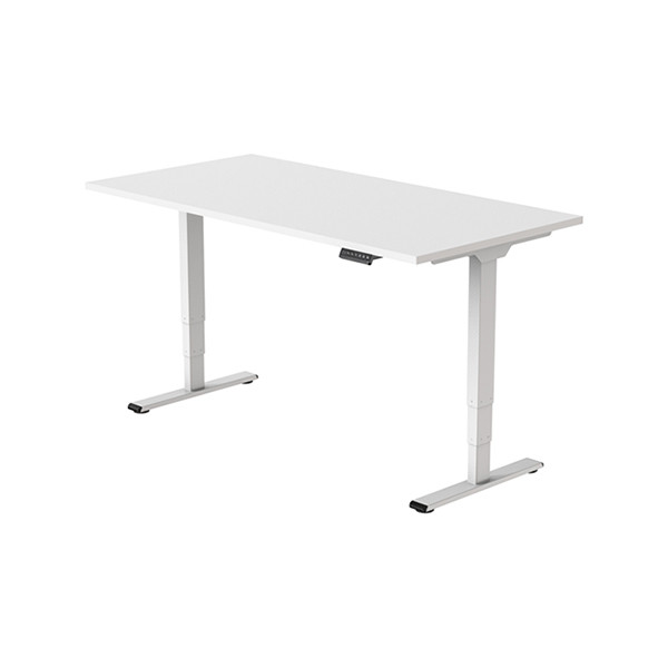 123inkt Elektrische zit-sta bureau wit frame Wit blad 140 x 80 cm (2 motoren)  302614 - 3