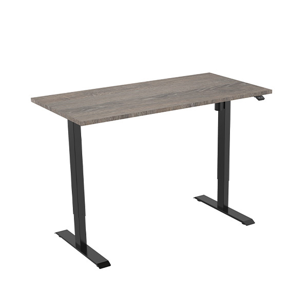123inkt Elektrische zit-sta bureau zwart frame Logan blad 140 x 80 cm (1 motor)  302646 - 1