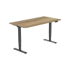 123inkt Elektrische zit-sta bureau zwart frame Natuur blad 140 x 80 cm (2 motoren)  302613 - 2