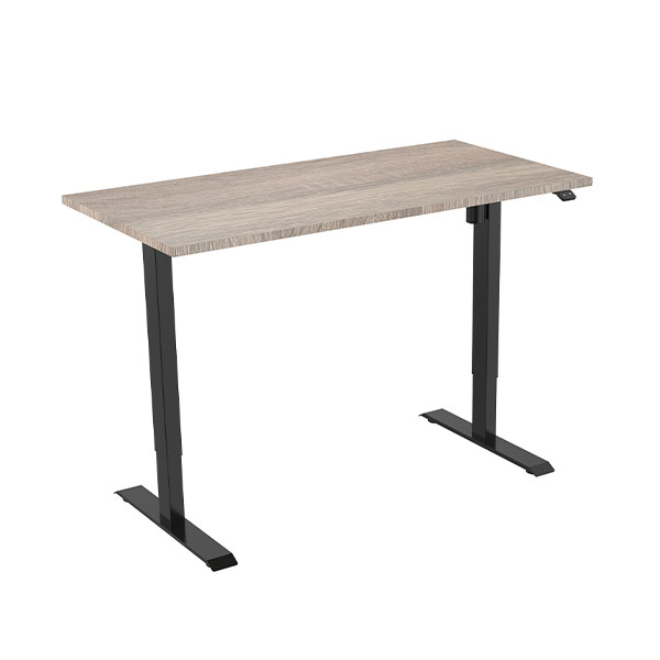 123inkt Elektrische zit-sta bureau zwart frame Robson blad 140 x 80 cm (1 motor)  302645 - 1