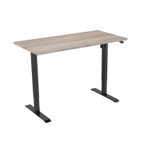 123inkt Elektrische zit-sta bureau zwart frame Robson blad 140 x 80 cm (1 motor)  302645