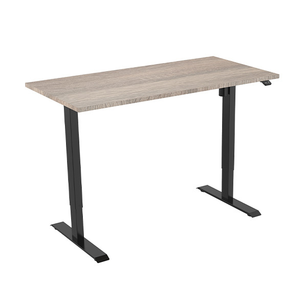 123inkt Elektrische zit-sta bureau zwart frame Robson blad 160 x 80 cm (1 motor)  302653 - 1