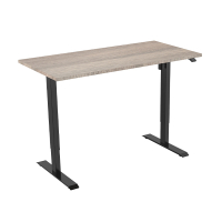 123inkt Elektrische zit-sta bureau zwart frame Robson blad 160 x 80 cm (1 motor)  302653