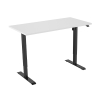 123inkt Elektrische zit-sta bureau zwart frame Wit blad 140 x 80 cm (1 motor)  302644 - 1