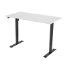 123inkt Elektrische zit-sta bureau zwart frame Wit blad 140 x 80 cm (1 motor)  302644 - 2
