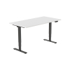 123inkt Elektrische zit-sta bureau zwart frame Wit blad 160 x 80 cm (2 motoren)  302618 - 2