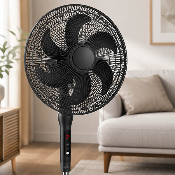 123inkt F602 ventilator staand met afstandsbediening zwart 303402 - 2