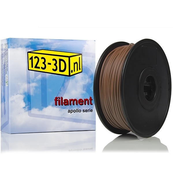 123inkt Filament bruin 2,85 mm ABS 1 kg Apollo serie (123-3D.nl huismerk)  DFA00031 - 1