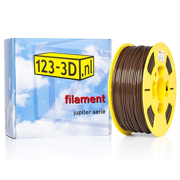 123inkt Filament bruin 2,85 mm PLA 1 kg Jupiter serie (123-3D huismerk)  DFP11049 - 1