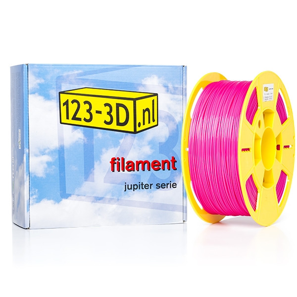123inkt Filament knalroze 1,75 mm PLA 1,1 kg Jupiter serie (123-3D huismerk)  DFP01073 - 1