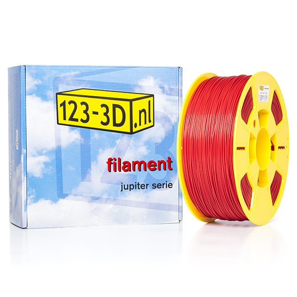 123inkt Filament rood 1,75 mm ABS 1 kg Jupiter serie (123-3D huismerk)  DFP01169 - 1