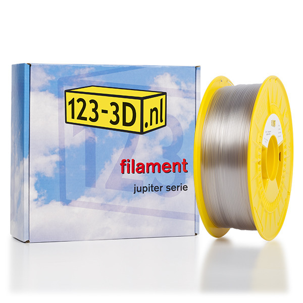 123inkt Filament transparant 1,75 mm PETG 1 kg Jupiter serie (123-3D huismerk)  DFP01111 - 1