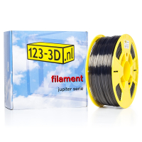 123inkt Filament transparant zwart 1,75 mm PETG 1 kg Jupiter serie (123-3D huismerk)  DFP01181