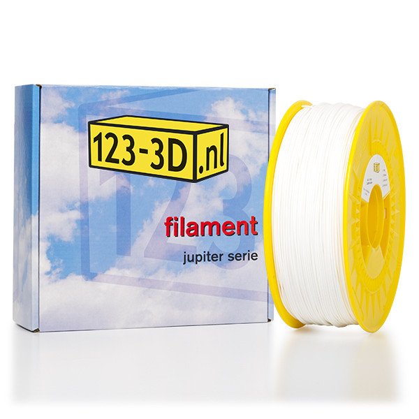 123inkt Filament wit 1,75 mm ABS 1 kg Jupiter serie (123-3D huismerk)  DFP01096 - 1