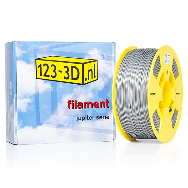 123inkt Filament zilver 1,75 mm ABS 1 kg Jupiter serie (123-3D huismerk)  DFP01170 - 1