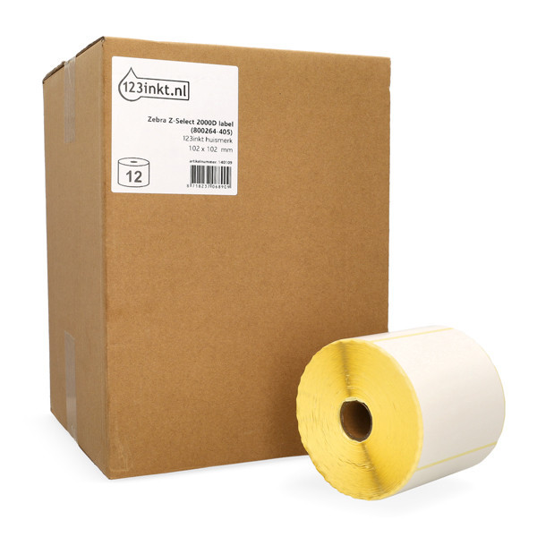 123inkt LM330d 2000D magazijnlabels 102 x 102 mm (12 rollen) 089411 - 1