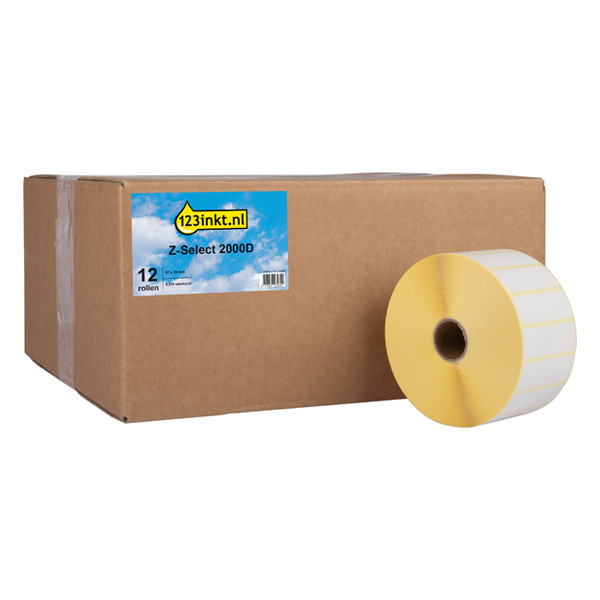 123inkt LM330d 2000D magazijnlabels 57 x 19 mm (12 rollen) 089415 - 1