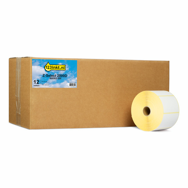 123inkt LM330d 2000D magazijnlabels 76 x 51 mm (12 rollen) 089427 - 1