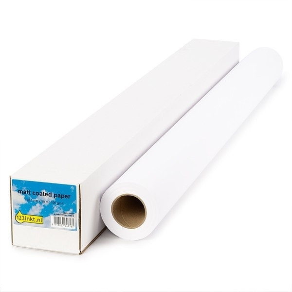 123inkt Matt Coated paper roll 1067 mm (42 inch) x 30 m (120 grams) 5922A003C 155070 - 1