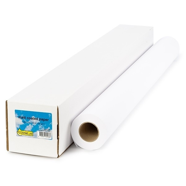 123inkt Matt Coated paper roll 1067 mm (42 inch) x 30 m (140 grams) 8946A006C 155077 - 1