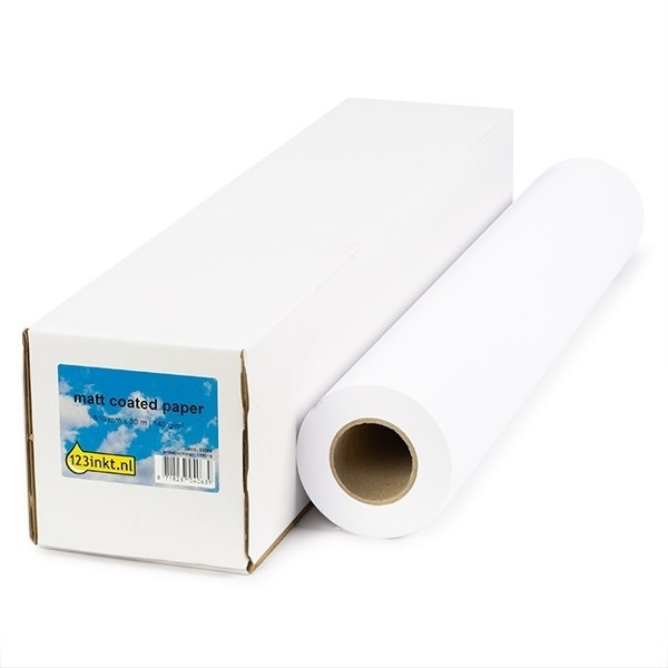 123inkt Matt Coated paper roll 610 mm (24 inch) x 30 m (180 grams) 7215A006C C13S041295C S041595C 155078 - 1