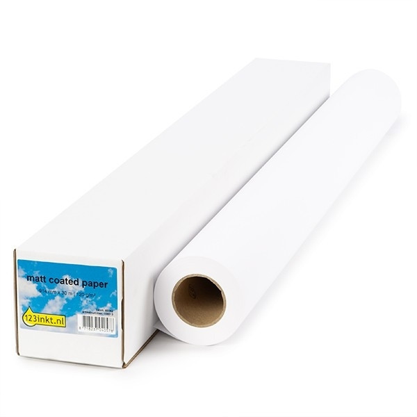 123inkt Matt Coated paper roll 841 mm (33 inch) x 45 m (90 grams) Q1441AC 155074 - 1