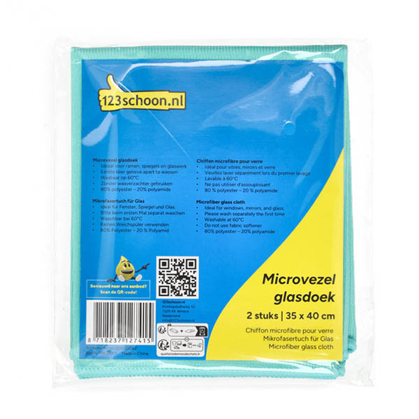 Microvezel glasdoek 35 x 40 cm (2 stuks) SDR00042 - 2