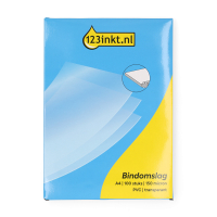123inkt PVC bindomslag 150 micron transparant A4 (100 stuks) 303180