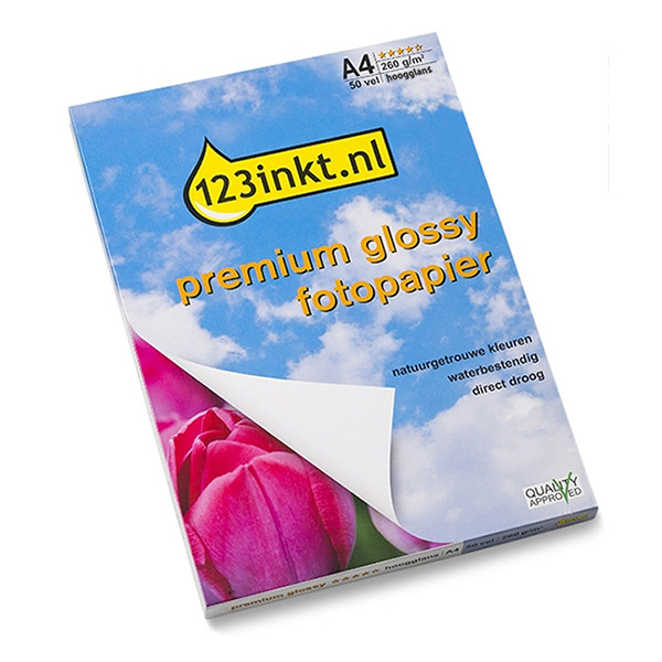 Voorwaarden Afm Activeren 123inkt Premium Glossy hoogglans fotopapier 260 grams A4 (50 vel) 123inkt  123inkt.nl