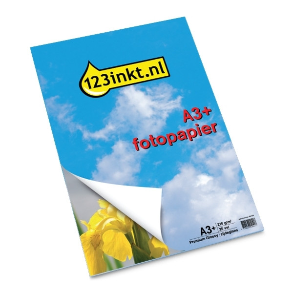 123inkt Premium Glossy zijdeglans fotopapier 210 grams A3+ (20 vel)  064168 - 1