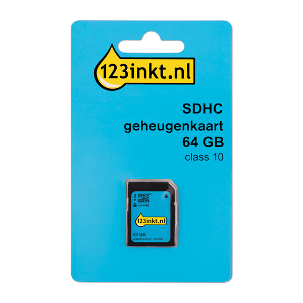 123inkt SDXC geheugenkaart class 10 - 64GB FM64SD55B/00C FM64SD55BC MR965 300699 - 1