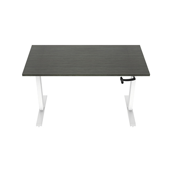 123inkt Slinger zit-sta bureau wit frame Logan blad 160 x 80 cm  302608 - 1