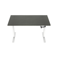 123inkt Slinger zit-sta bureau wit frame Logan blad 160 x 80 cm  302608