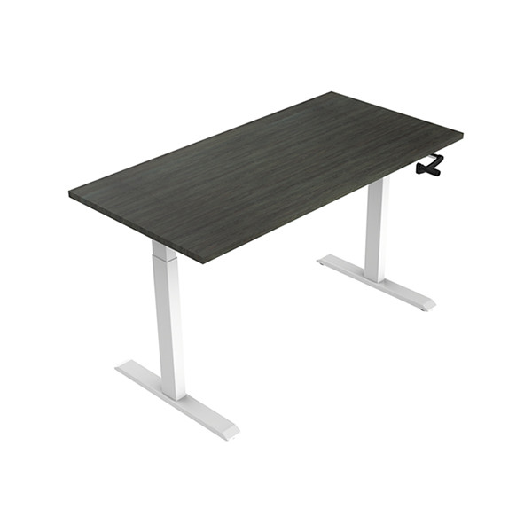 123inkt Slinger zit-sta bureau wit frame Logan blad 160 x 80 cm  302608 - 2