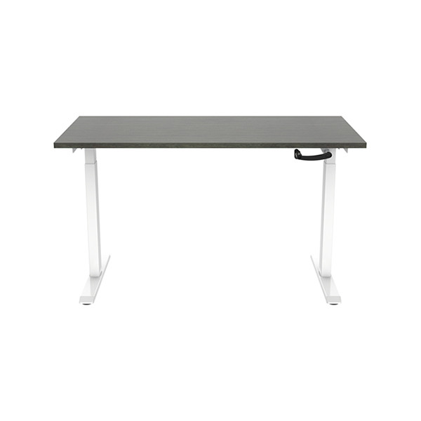 123inkt Slinger zit-sta bureau wit frame Logan blad 160 x 80 cm  302608 - 5