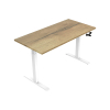 123inkt Slinger zit-sta bureau wit frame Natuur blad 160 x 80 cm  302609 - 2