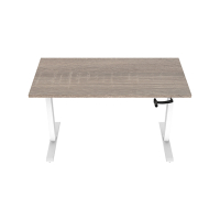 123inkt Slinger zit-sta bureau wit frame Robson blad 160 x 80 cm  302607