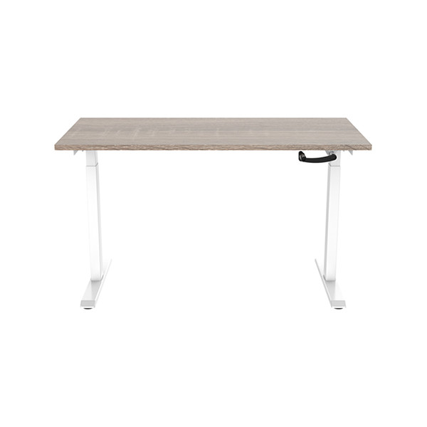 123inkt Slinger zit-sta bureau wit frame Robson blad 160 x 80 cm  302607 - 5