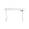 123inkt Slinger zit-sta bureau wit frame Wit blad 140 x 80 cm  302598 - 5