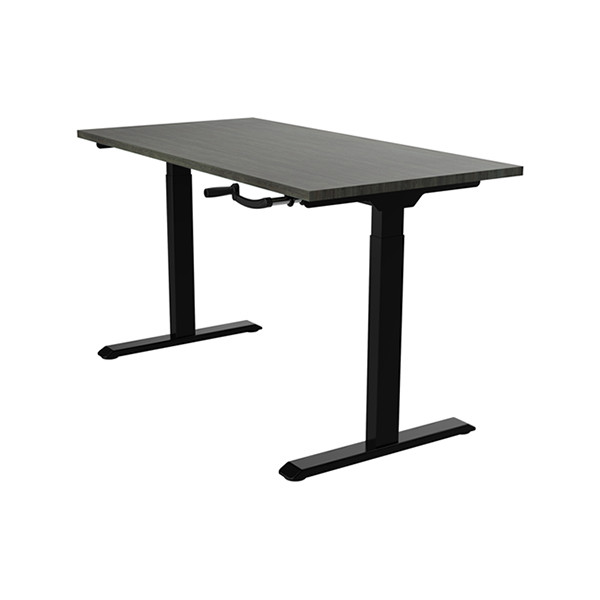 123inkt Slinger zit-sta bureau zwart frame Logan blad 160 x 80 cm  302604 - 4