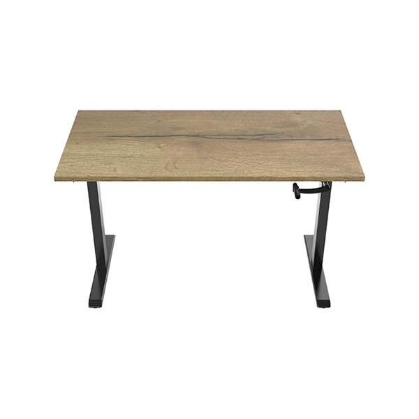 123inkt Slinger zit-sta bureau zwart frame Natuur blad 140 x 80 cm  302597 - 1