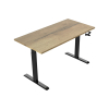 123inkt Slinger zit-sta bureau zwart frame Natuur blad 140 x 80 cm  302597 - 2