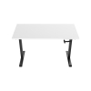 123inkt Slinger zit-sta bureau zwart frame Wit blad 160 x 80 cm  302602 - 1