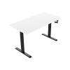 123inkt Slinger zit-sta bureau zwart frame Wit blad 160 x 80 cm  302602 - 2