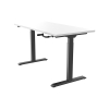 123inkt Slinger zit-sta bureau zwart frame Wit blad 160 x 80 cm  302602 - 3