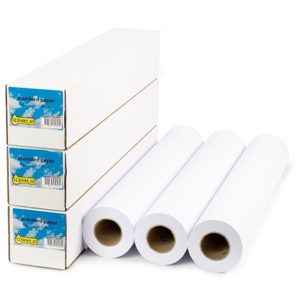 123inkt Standard paper roll 610 mm (24 inch) x 50 m (80 grams) 3 rollen 1569B007C 155046 - 1