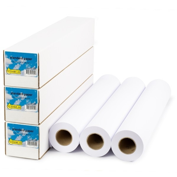 123inkt Standard paper roll 610 mm (24 inch) x 50 m (90 grams) 3 rollen 1570B007C 155044 - 1